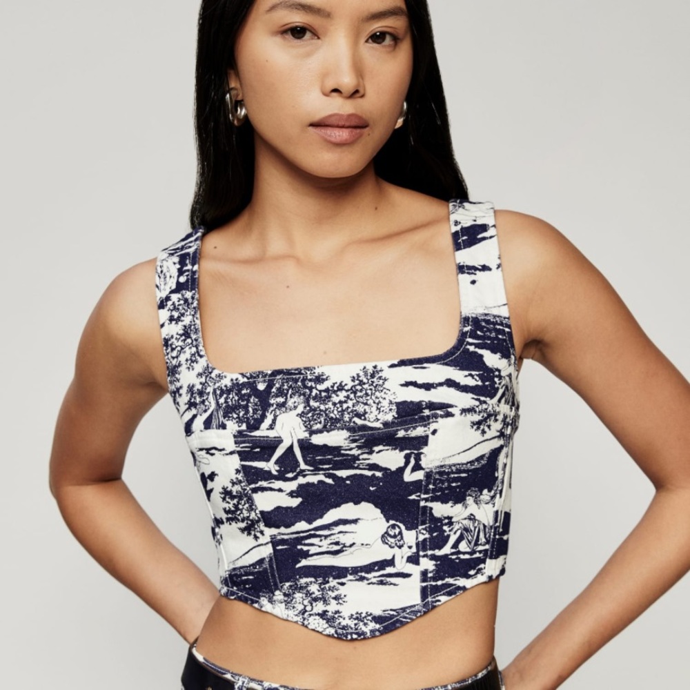 Raya Naked Lunch Denim Bustier Top